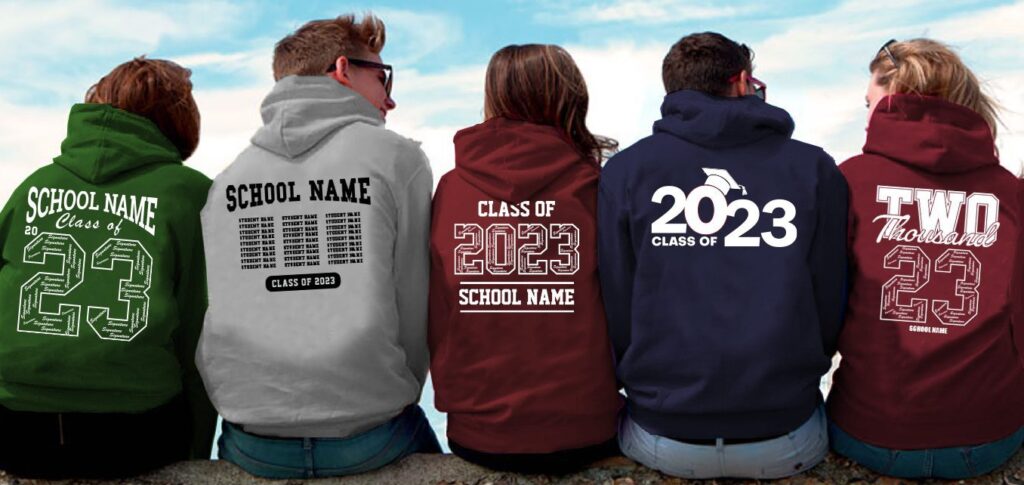 Make School Memories with Custom Hoodies. We can bring your concept to life on bespoke hoodies, t-shirts, wearable merchandise and accessories.