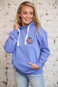 Ladies customised hoodie. Graphic print, back print and front print